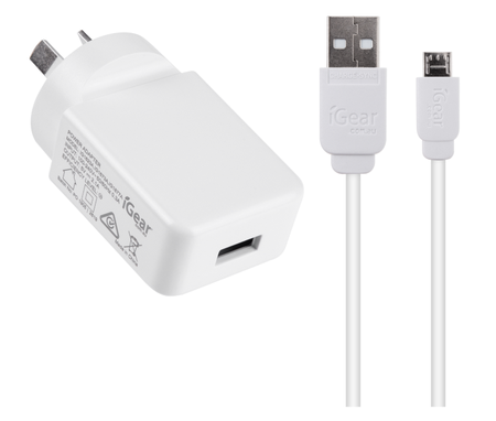 Buy WALL CHARGER 240V WITH MICRO USB CABLE - WHITE in NZ. 