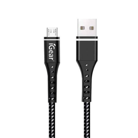 Buy USB TO MICRO USB HEAVY DUTY BRAIDED CABLE - BLACK in NZ. 