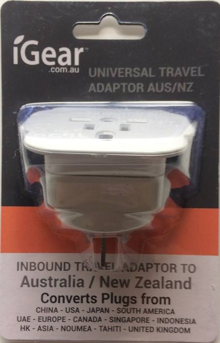 TRAVEL ADAPTOR FOR NZ & AUSTRALIA WALL SOCKET